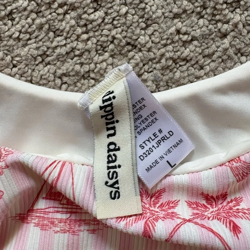 Dippin' Daisy's Pink and White Bikini Bottom